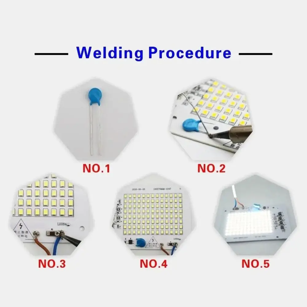 1Pcs SMD Bulb 2835 LED Lamp Chips High Brightness 10W/15W/25W/40W/60W/100W Light Source Panel White Light with Remote Controller