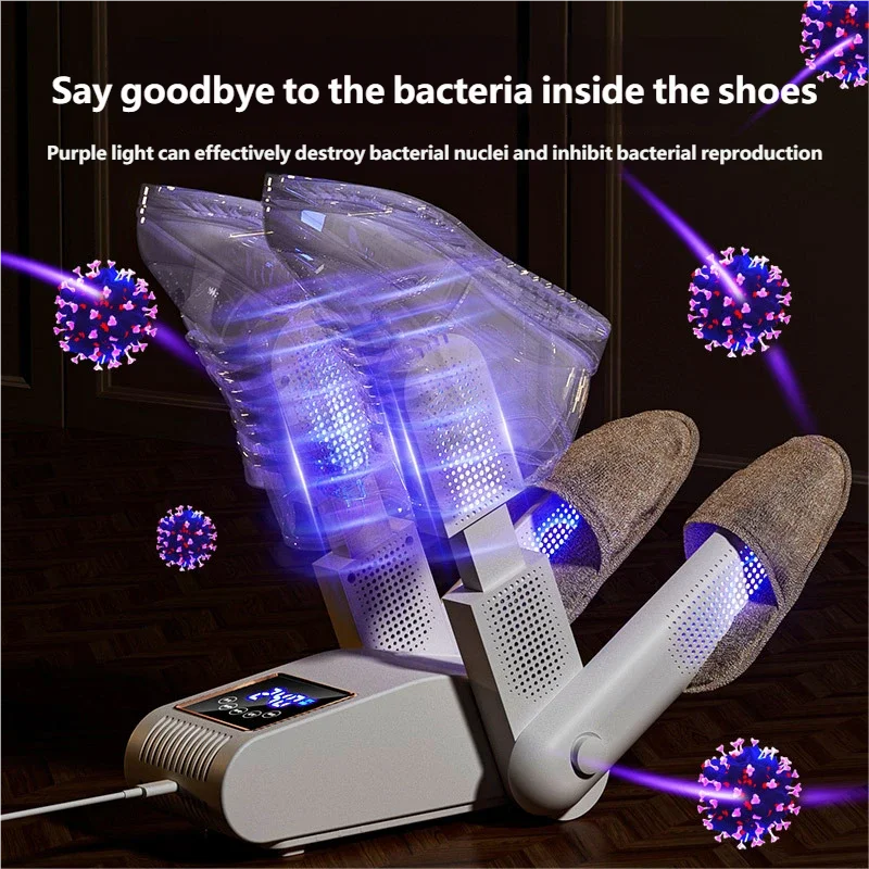 

NEW Shoe Dryer Portable Electric Shoe and Boot Dryer 180° Folding Design Smart Display for Shoes Gloves Hats Socks Ski Boots