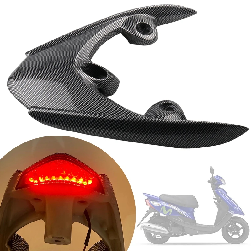 For JOG 50 JOG ZR SA36J SA39J Motorcycle Scooter Rear Spoiler Carbon Color Tail Brake Light Guard