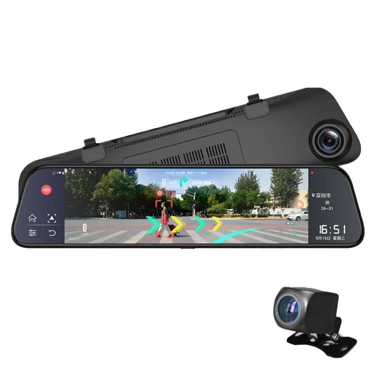 D70 1080P 12 inch ADAS Dual Lens AR Navigation Low Light Night Vision Rearview Mirror Driving Recorder car black box dash cam