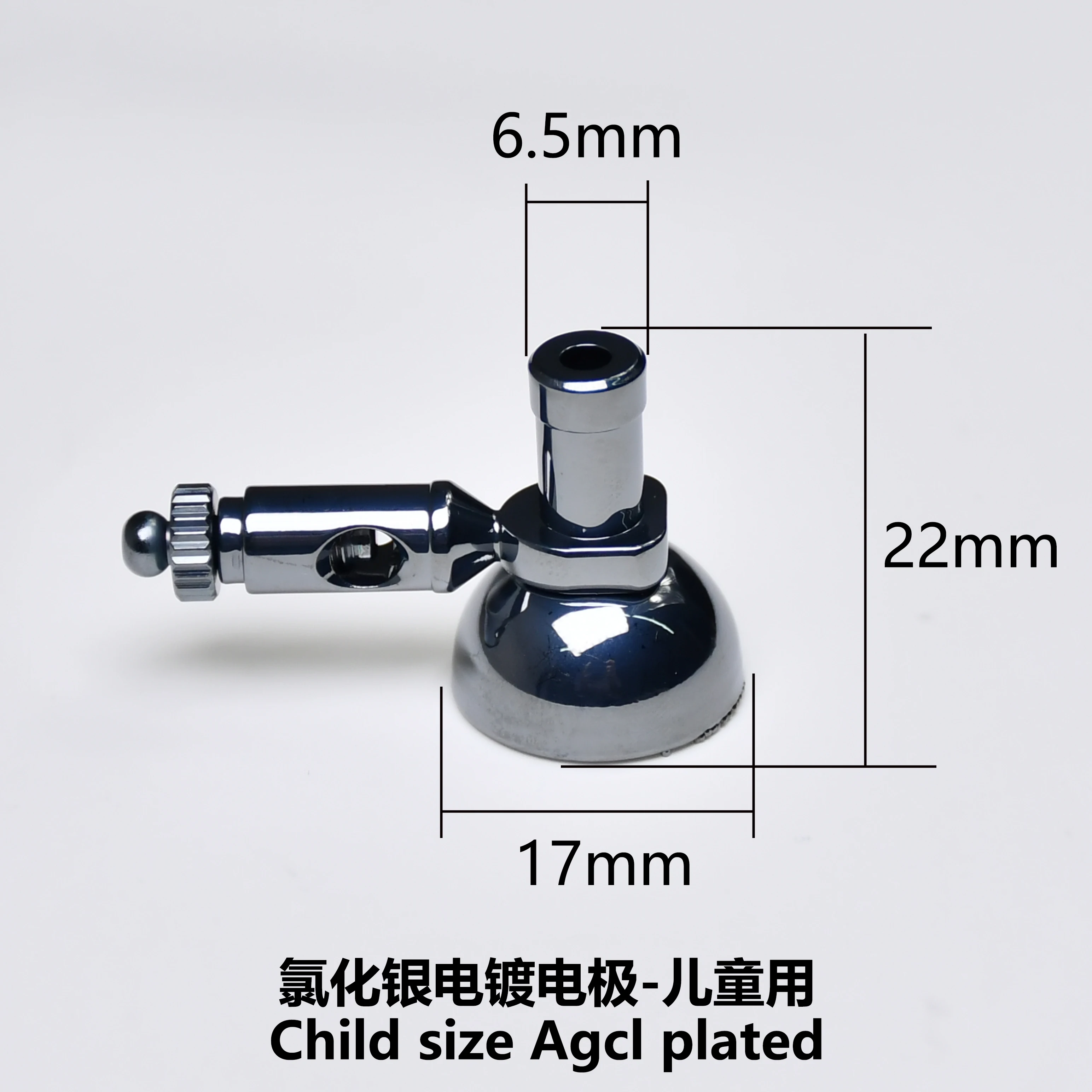 Części metalowe EKG: ssawka, miedź, AgCl, podstawa kulkowa, 6 sztuk w zestawie, pakowane.