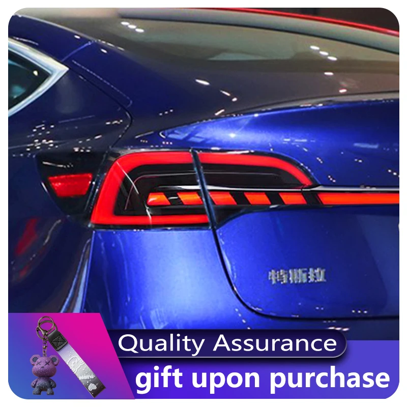 

2 шт. модные для Tesla Model3 ModelY 2019-2023, внешние задние фонари, светодиодные задние фонари DRL в сборе, автоматический модифицированный инструмент, автомобильные аксессуары