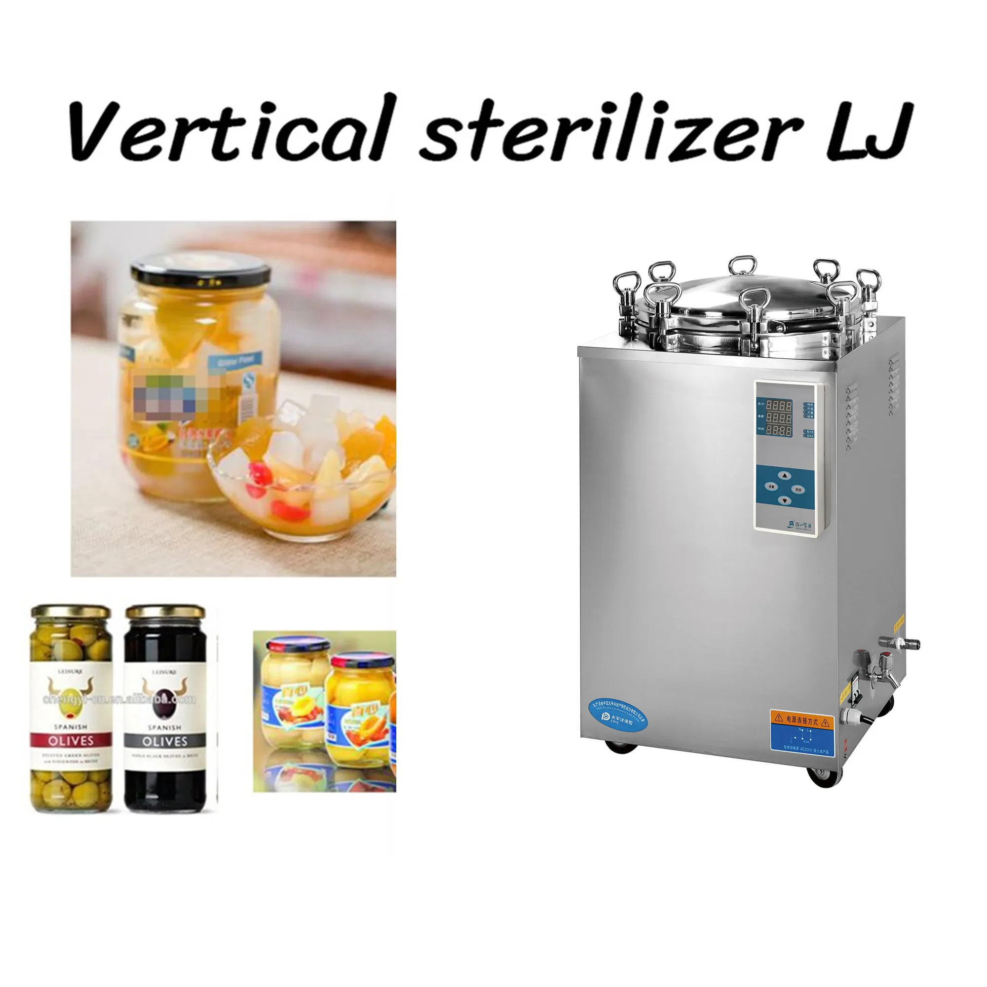 steam pressure sterilization pot autoclave sterilizer for glass bottle canned food 35 50 75 100 120 150 liter