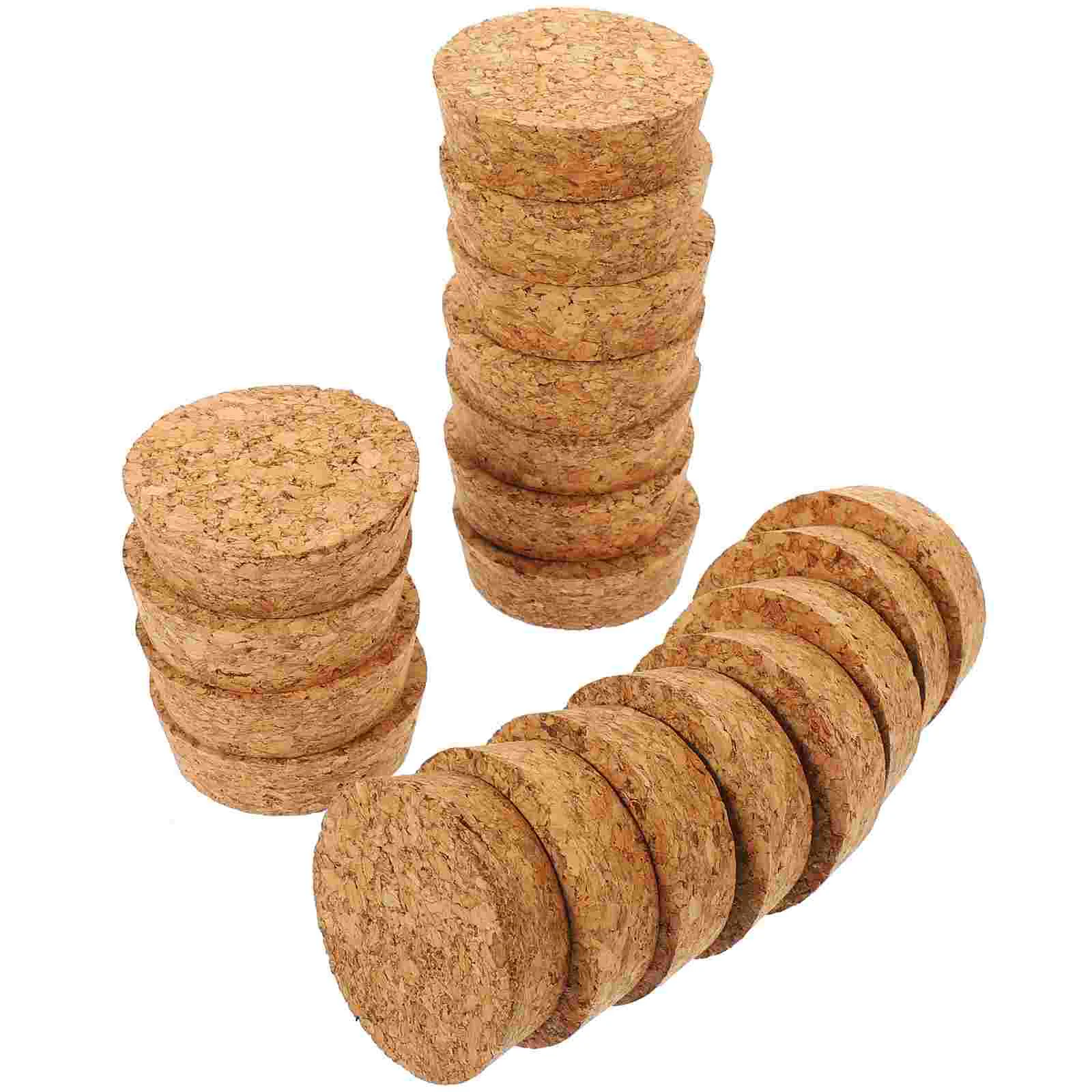 20 Pcs Glass Bottle Cork Beverages Corks Toy Caps for Crafts Wood Plug Stopper Elder Mini Stoppers