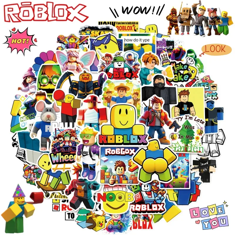 

New Roblox personality cartoon game peripheral stickers secondary creative waterproof hand account decoration stickers wholesale