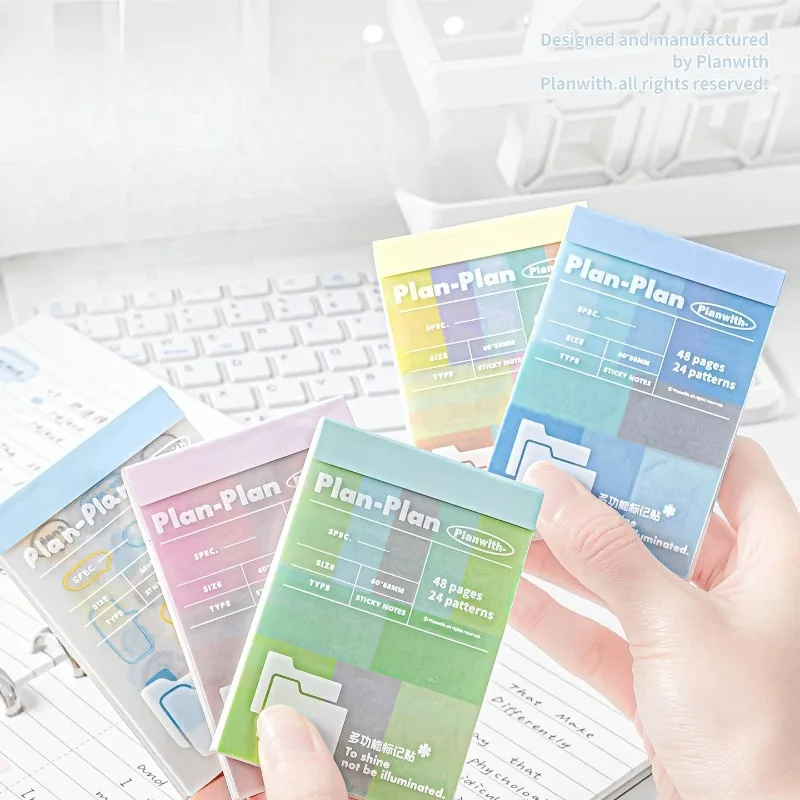 ملصقات ومذكرات متعددة الوظائف، ملاحظات، يوميات، قصاصات، علامات، ملصقات، قرطاسية مدرسية، مريحة وعملية