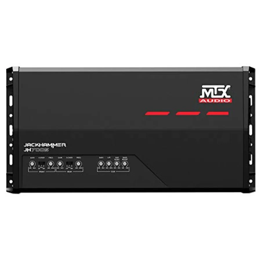 

Car audio amplifier, aluminum, black, 90W x 4 450W x 1 @ 2-Ohm full-range Class D 5-channel for high-power sound systems