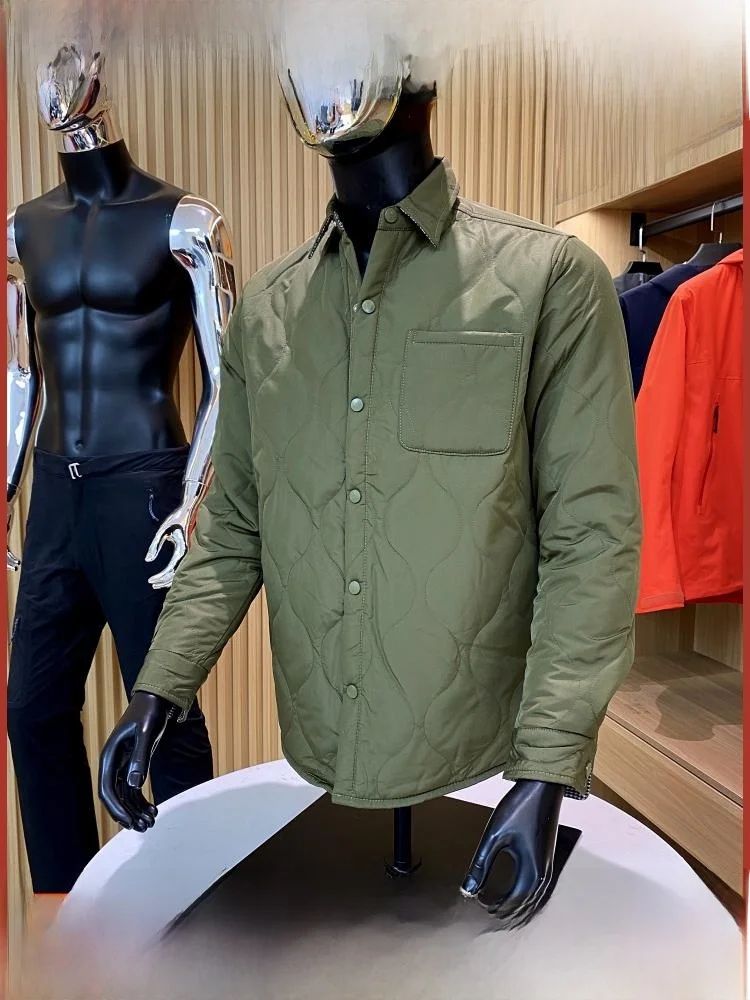 

Thiened Хлопковый Джет Мужской Повседневный Ретро Воротник Тепло Шитье Crt Осень Зима Новая Версия Stójka Youth Faion