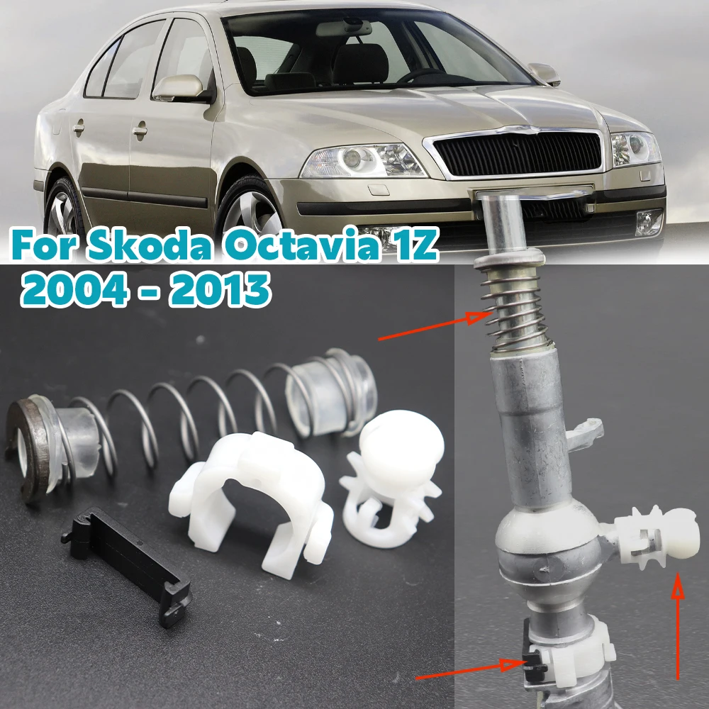 

Gear Shift Selector Lever Shaft Stick Spring Bushing Kit Manual Trans for Skoda Octavia 1Z 2004-2013 Sliding Shoe Washer Parts