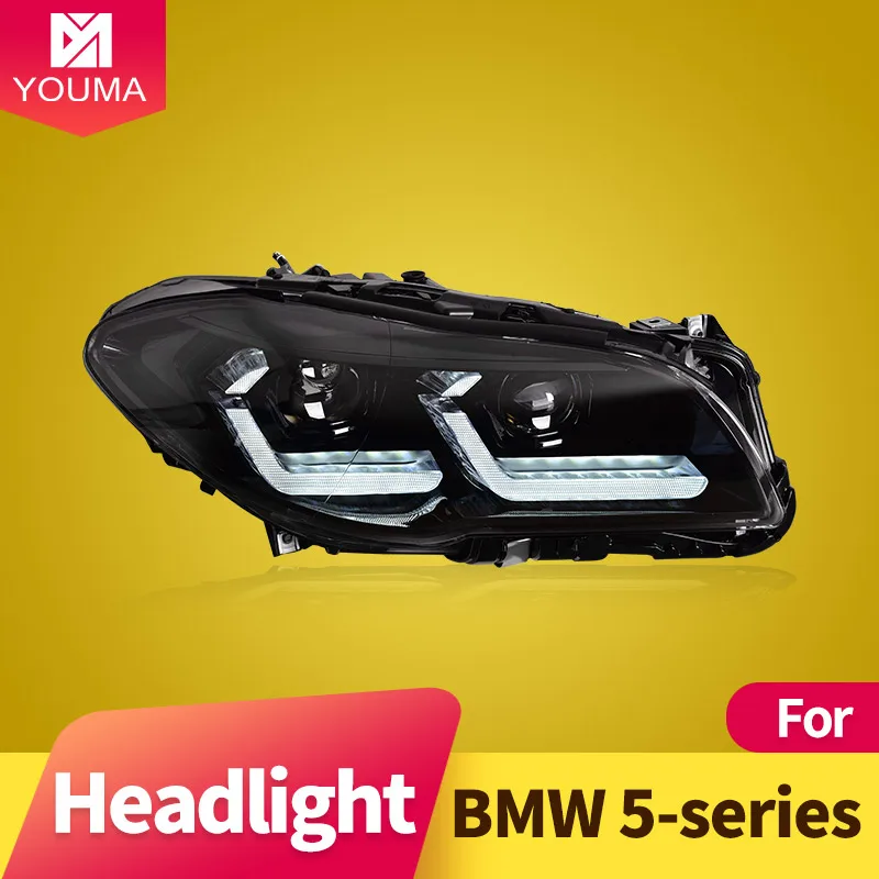 

Car Styling Head Lamp for BMW 5-series 2011-2013 F10 F18 LED Headlight LED DRL Projector Lens Dynamic Auto Accessories