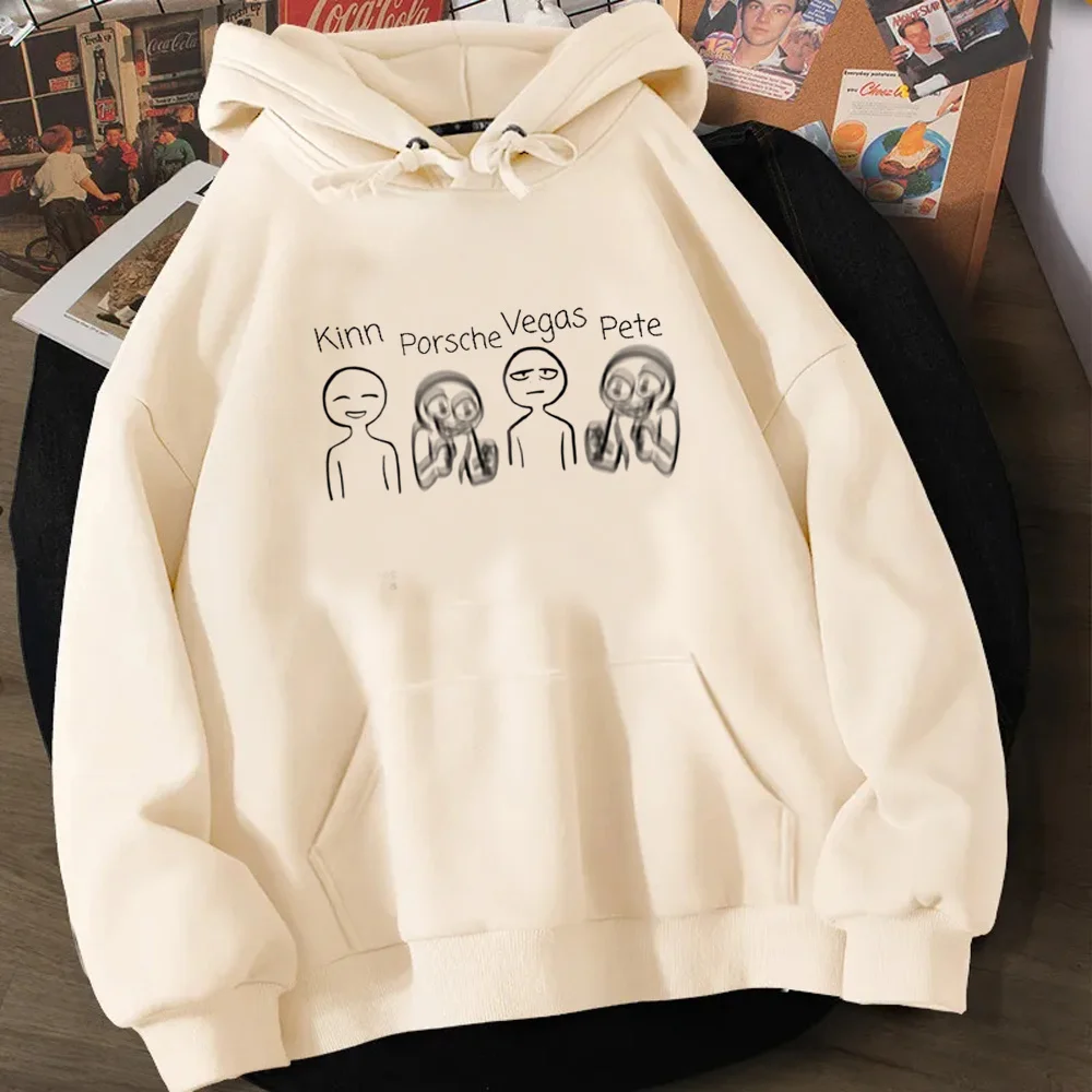 kinnporsche the series hoodies male grunge printed streetwear male hoody sweatshirts Oversized Korea