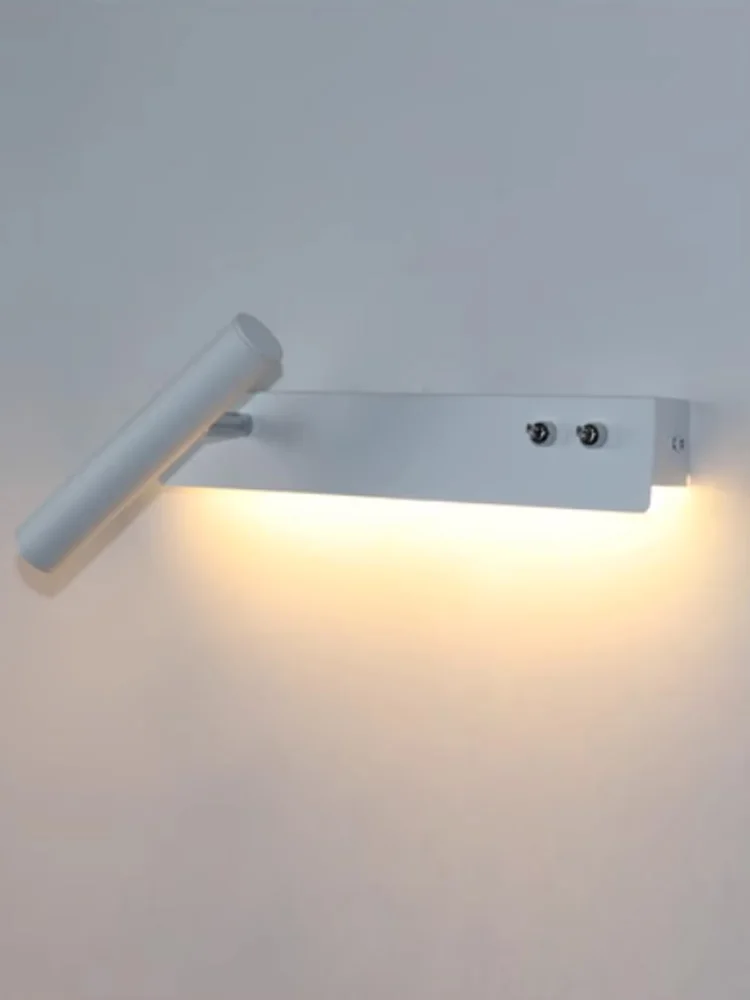 Wall Light With Switch, Rotatable And Simple Spotlight Reading Light, Hotel Bedroom, Bedside Small Spotlight