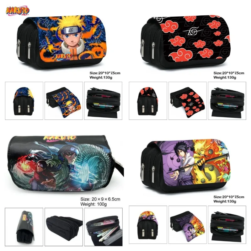 

Naruto Anime Peripheral Pencil Case Student Storage Bag Uzumaki Naruto Sasuke Cartoon Pen Box Cosplay Props Accessories Gifts