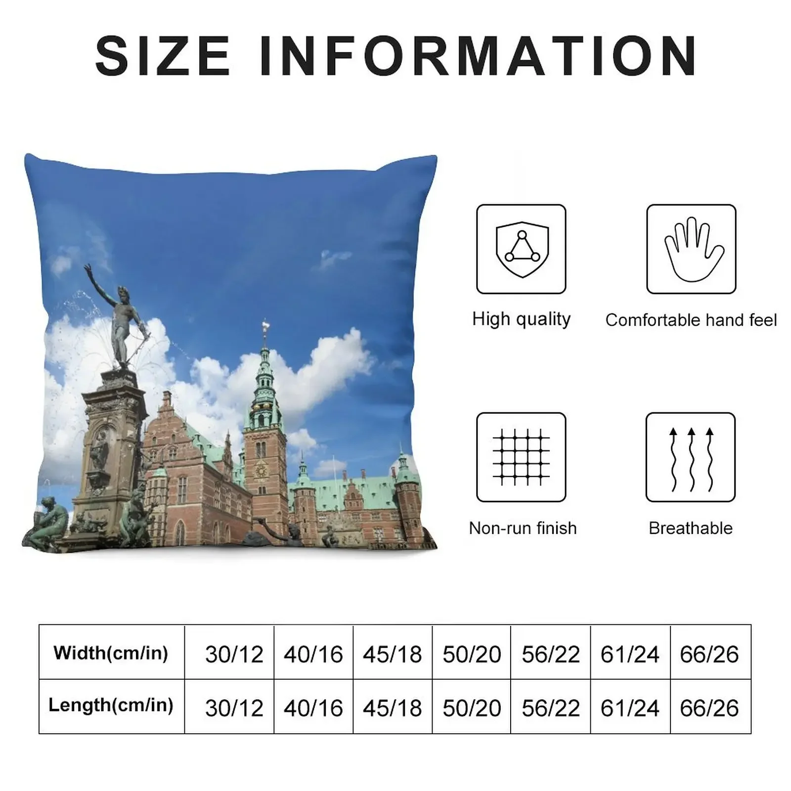 Frederiksborg Castle, Denmark Throw Pillow Luxury Pillow Cover Christmas Covers Christmas Pillows Sofa Cover pillow