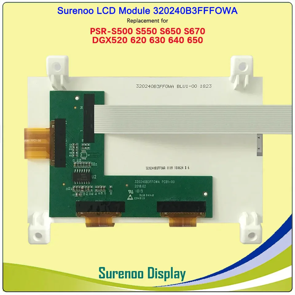 Imagem -05 - Substituição do Ecrã Lcd Surenono Ya-ma-ha Psr S500 S550 S650 S670 Dgx520 Dgx620 Dgx630 Dgx640 320240b3ffowa