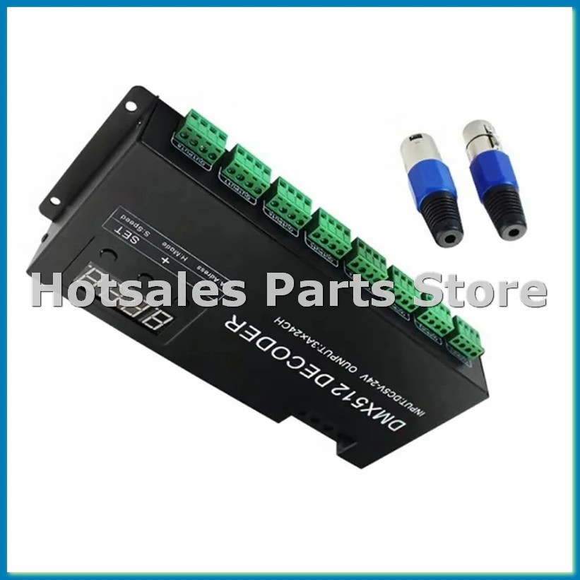 

Digital 24CH RGB RGBW DMX512 Decoder, RGBW 512 Decoder 512 Controller for LED Strip (A)-A49I