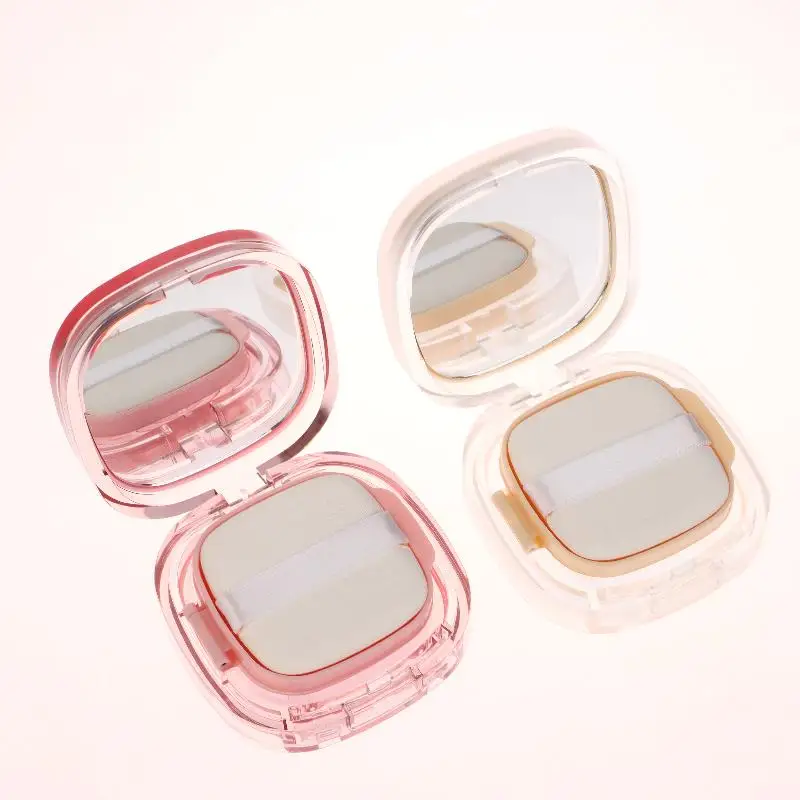 جرة مكياج فارغة خفيفة الوزن للنساء 15 جرام مع إسفنجة منتفخة، جرة مكياج محمولة لمستحضرات التجميل، صندوق بودرة بلاستيكي BB كريم