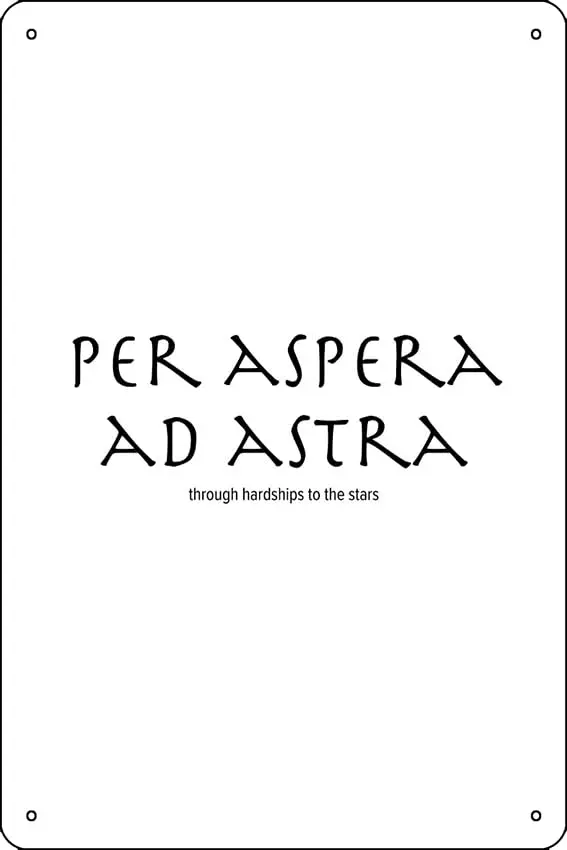 1p,Per aspera ad astra Poster Metal Sign Decor -  Bar Pub Garage Man Cave Wall Art