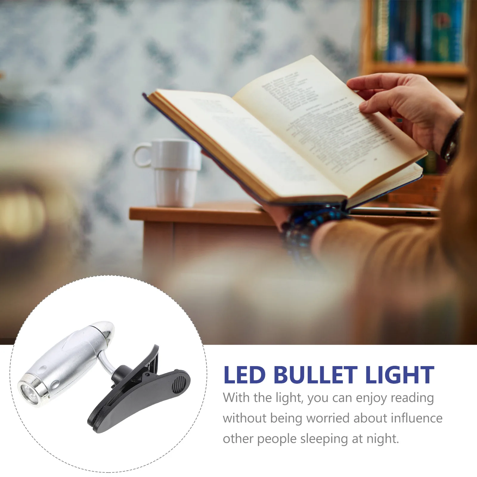 

1 Pcs Mini LED Clip On Book Light Portable Adjustable Reading Lamp for Books and Study