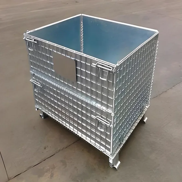 大容量亜鉛メッキ倉庫ヘビーデューティ収納ケージ高品質折りたたみ式ホット販売工場直接販売