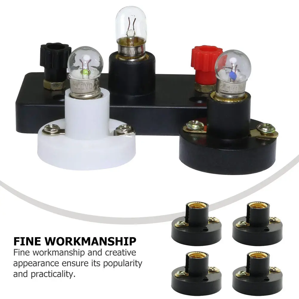 

Набор из 5 пластиковых держателей для ламп с винтовым креплением для обучения физике и электричеству, экспериментальный держатель для ламп, комплект для изучения схем