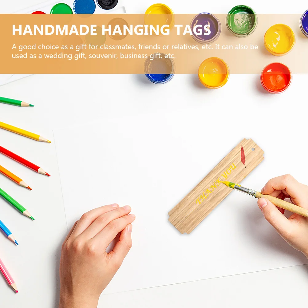 

10 Sets Graffiti DIY Engraved Bookmarks Decor Engraving Blanks Wood Tags Wooden for Men