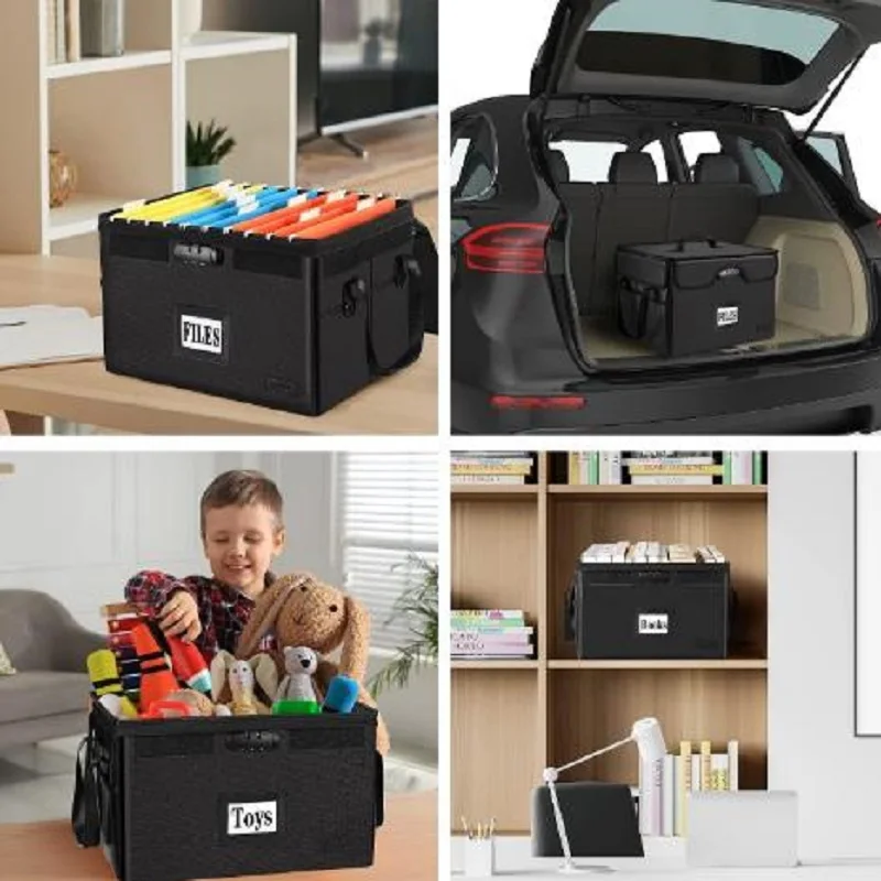 折りたたみ式ファイル収納ボックス,耐火プーリー付き,整理整頓,家庭用アクセサリー,モデル2023
