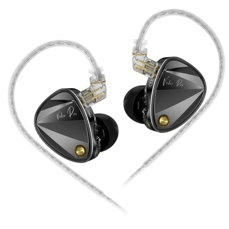 سماعات أذن KZ Vader PRO Hifi Bass ذات 6 محركات ديناميكية IEM، سماعات موسيقى مدببة كابل 2PIN