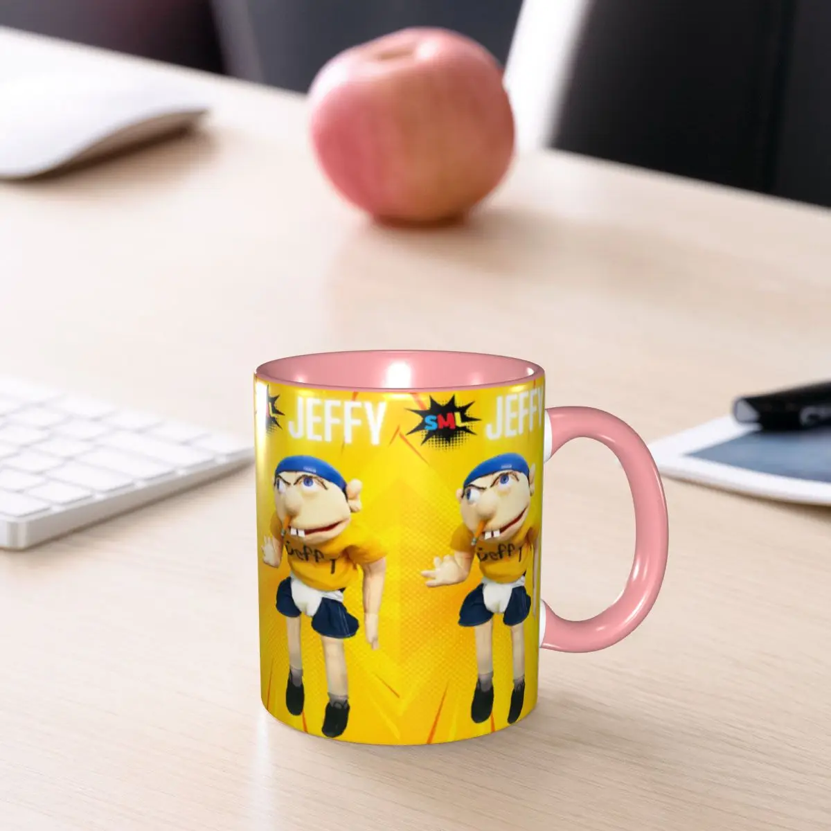 Jeffy Puppet Mug Funny Ceramic Coffee Cups Tea Mugs Milk Cup Drinkware Gift for Woman Man