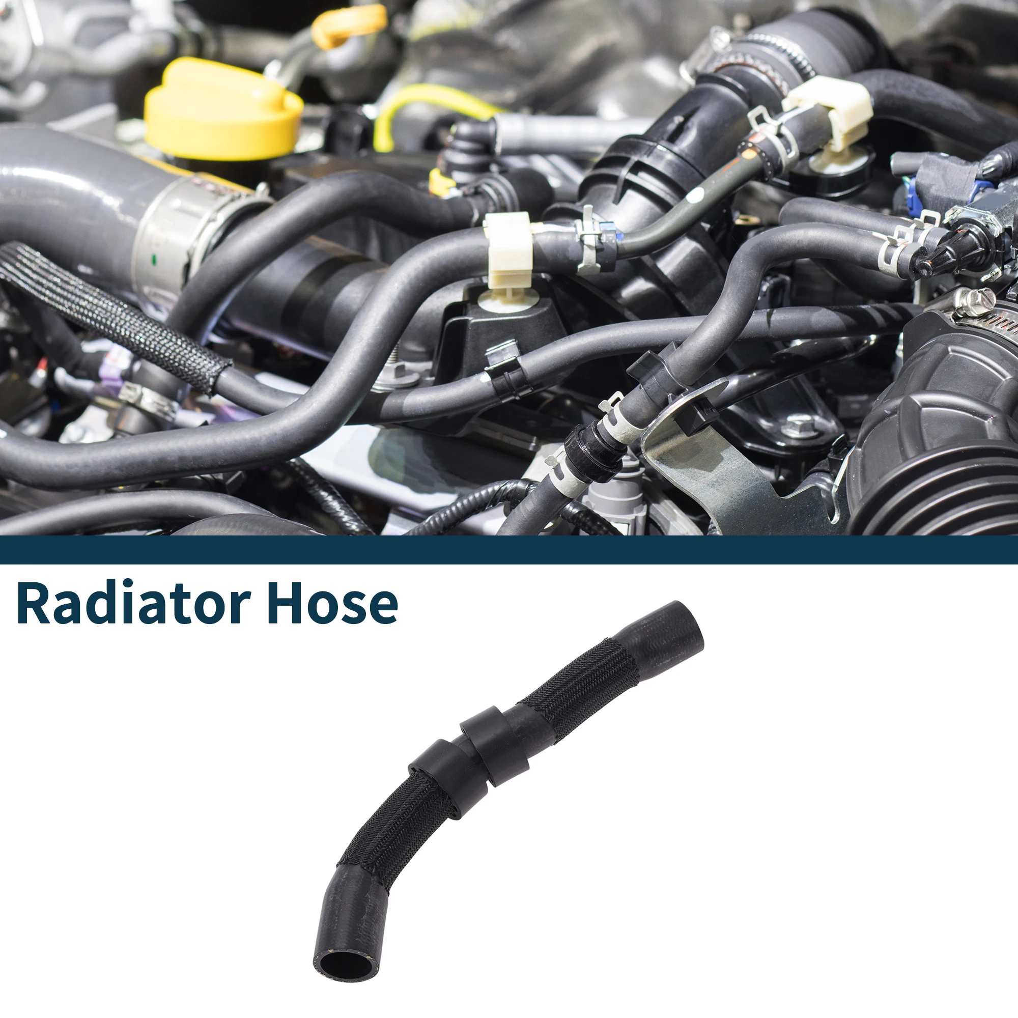 UXCELL ラジエーターホース ヒーターホース No.LR008202 ランドローバー用 レンジローバースポーツ 2010 ラバー冷却液パイプ ブラック 1個