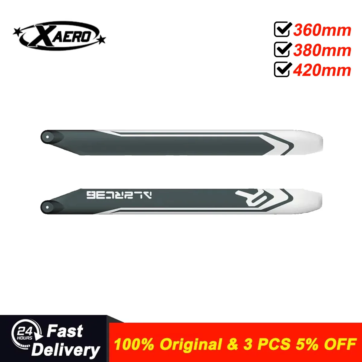

ALZRC New Design R-Series 360mm 380mm 420mm Carbon Fiber Main Rotor Blades for T-REX 450 480 500 550 Helicopter RC Parts