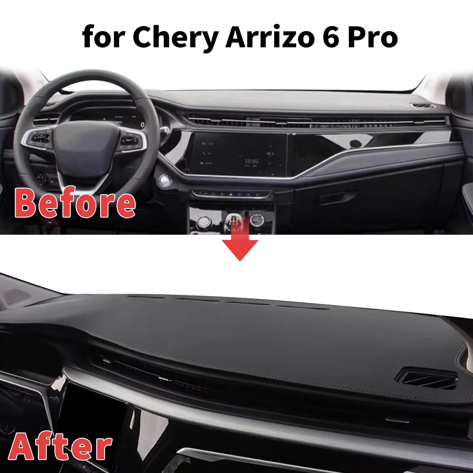 

for Chery Arrizo 6 Pro 2018-2023 ​​Dashboard Cover Sun Shade Protector Dashmat Anti-Glare UV Block Carpet Mat Dash Mat