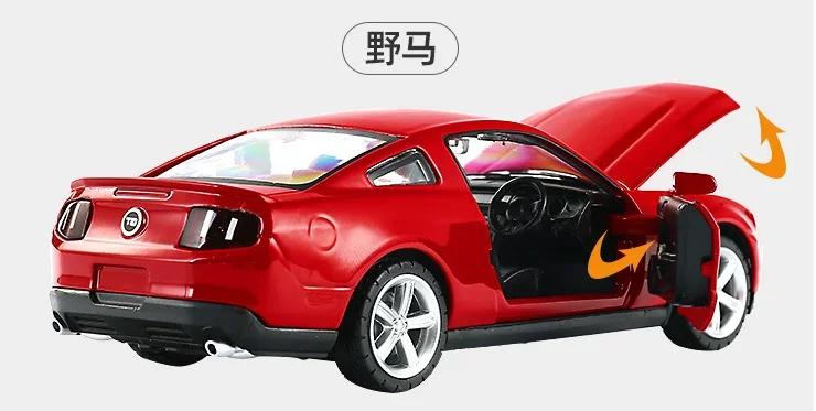 1:32 Ford Mustang GT High Simulation Diecast Car Metal Alloy Model Car Children\'s toys collection gifts F445