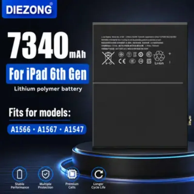 High Quality A1566/A1567/A1547 for IPAD 6/AIR2 F Tablet Battery  High Capacity Battery Replacement Bateria