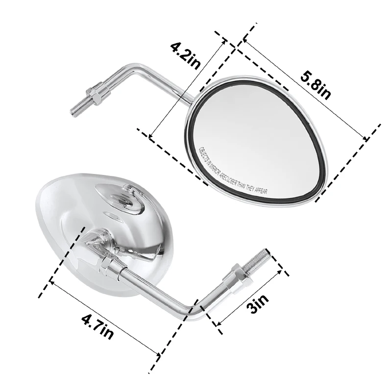 10mm Rearview Side Mirror Fit For Indian Scout Bobber Sixty Roadmaster Chieftain Chief Classic Vintage Dark Horse - view 4