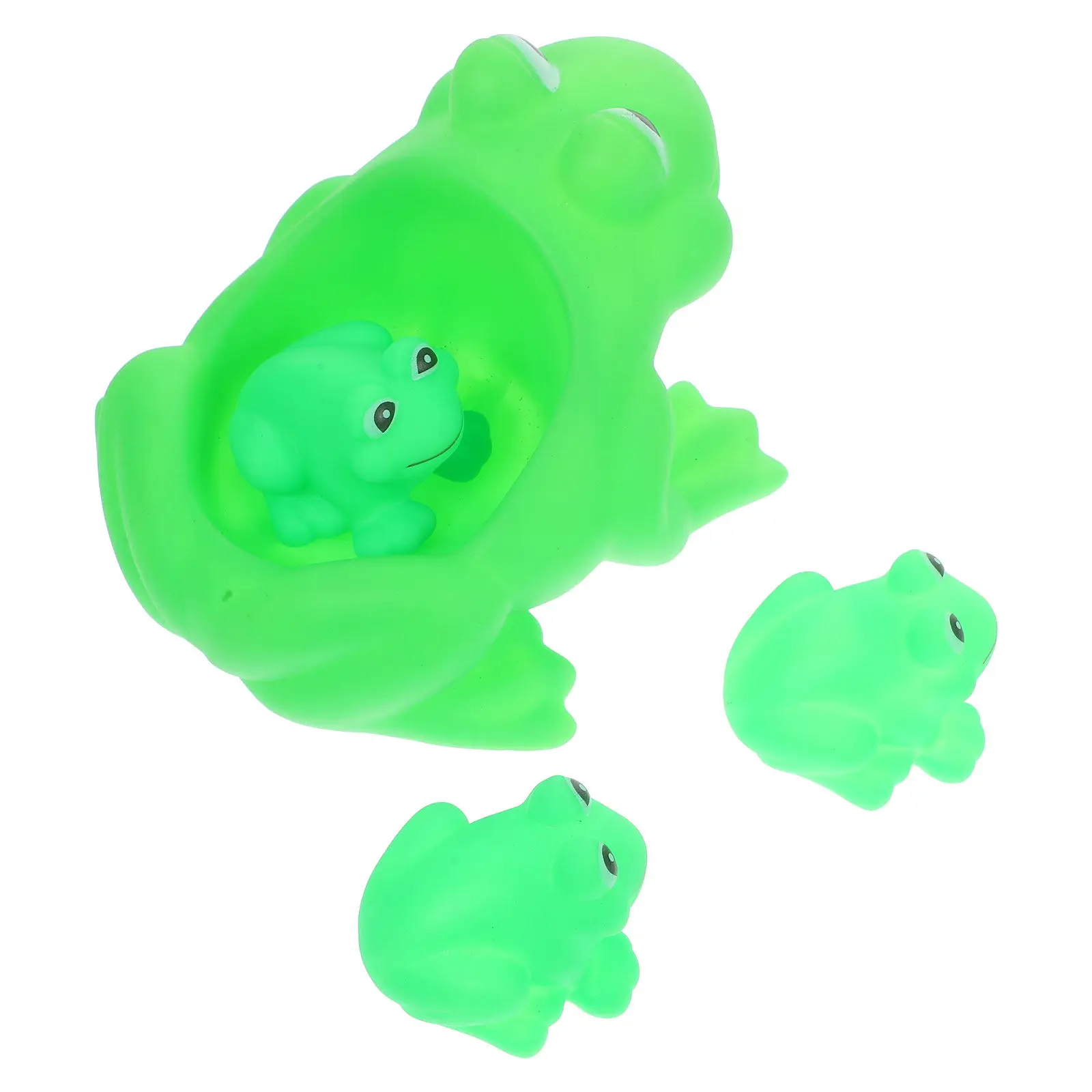 4Pcs Frog Bath Set Safe Flexible Shower Water Educational Kids Frog Toy Baby Bath Toys Shower Toys