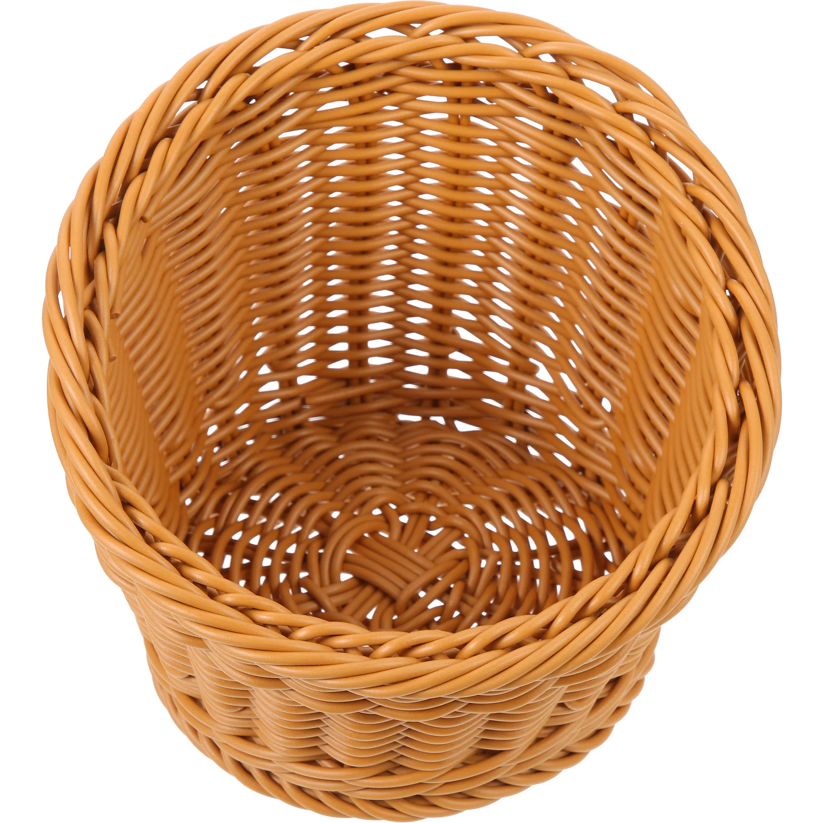 

Portable Fruits Woven Bread Basket Multifunction Storage Creative Tabletop Restaurant Server Rattan PVC Kitchen Living Room