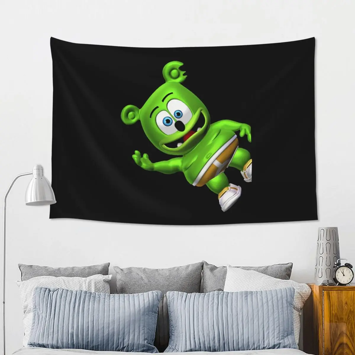 Gummibar (the Gummy Bear) Tapestry Hippie Wall Hanging Aesthetic Home Decoration Tapestries for Living Room Bedroom Dorm Room