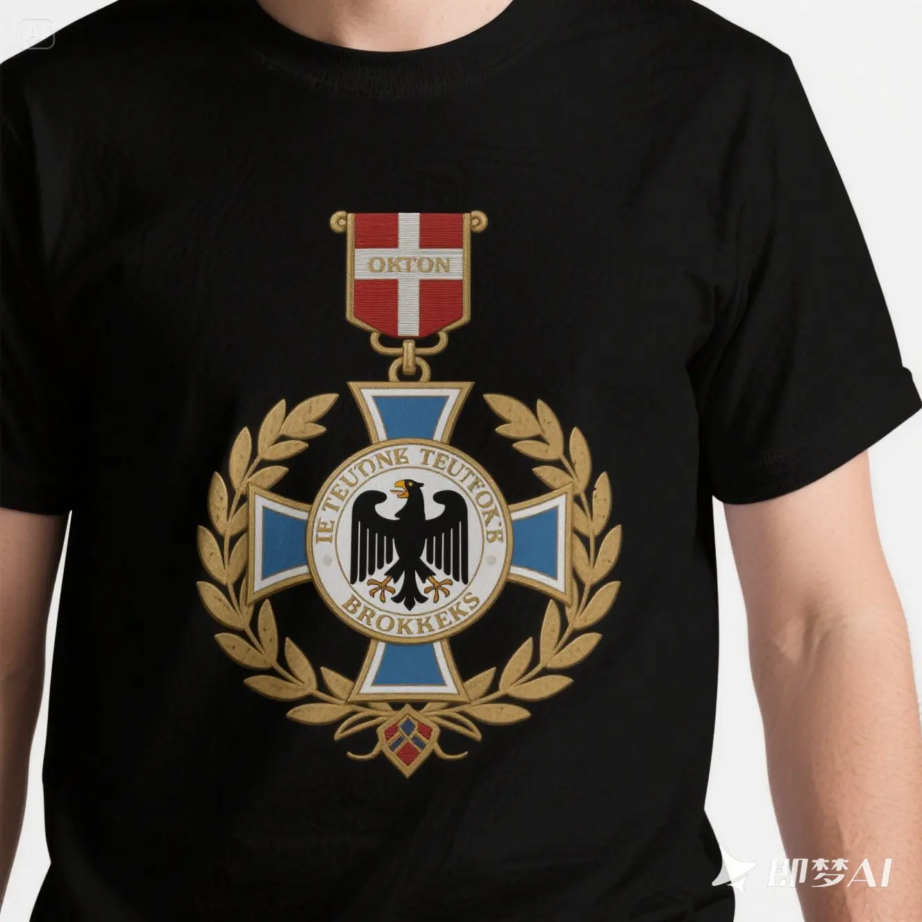 

German Eagle Cross Seal, Teutonic Brothers Knights T-shirt 100% cotton O-neck short sleeve casual men's T-shirt