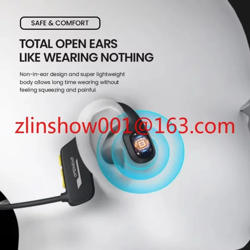 IP68 Waterproof Swimming Training Earphones Bluetooth Wireless Bone Conduction Earphones 8GB Memory Mp3