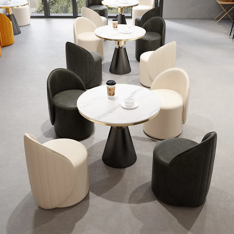 Sales office to negotiate curved sofa hotel lobby reception sofa chair beauty salon modern simple reception area table and chair