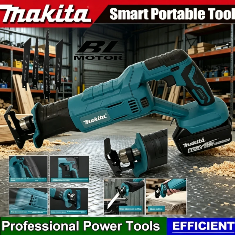 

Makita Cordless Brushless Reciprocating Saw Power Saw for Wood / Metal Cutting For 18V Battery Power Tool