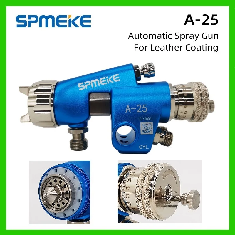 SPMEKE A-25 Professional Automatic Spray Gun For Leather Coating,High Atomization Painting Guns,A25 Pneumatic Spraying Equipment