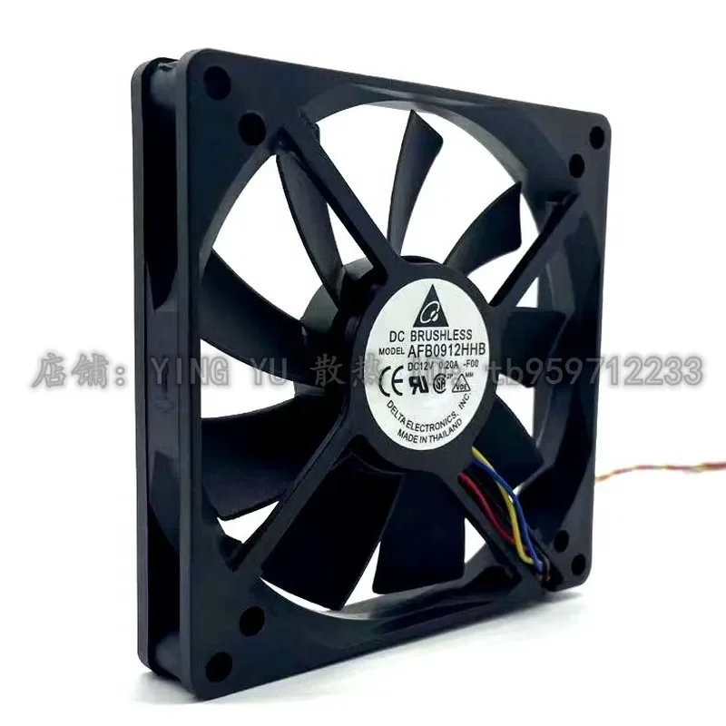 for Delta 9015 AFB0912HHB 9CM 12V 0.20A Ultra Thin PWM Temperature Control Silent Water Cooling Fan