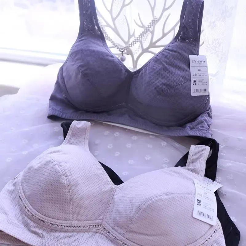 

Хлопковый спортивный бюстгальтер без косточек для женщин больших размеров, с полной чашкой, антивозрастной, регулируемый, размеры L, XL, 2XL, 3XL, 4XL fi/3