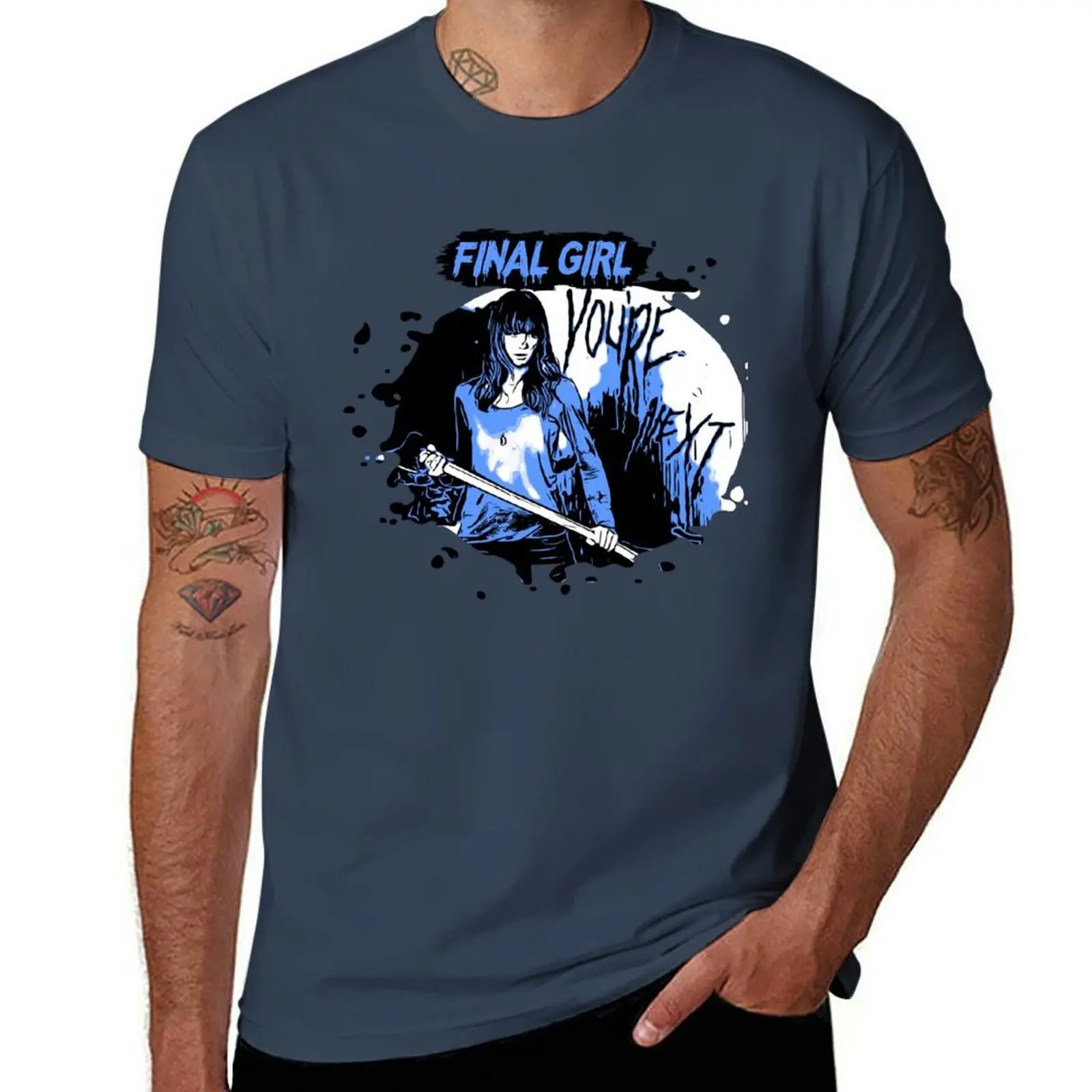 

Футболка Horror Final Girls - Erin - You're Next, мужская футболка, хлопковые футболки высокого качества для мужчин, хлопковая футболка