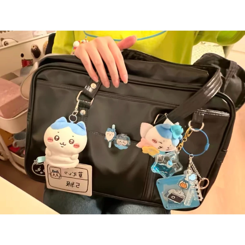 Hot Chiikawa Usagi JK Uniform Handbag Thick Wear Resistant Material Embroidered Pattern Large Capacity For Travel Business Trips