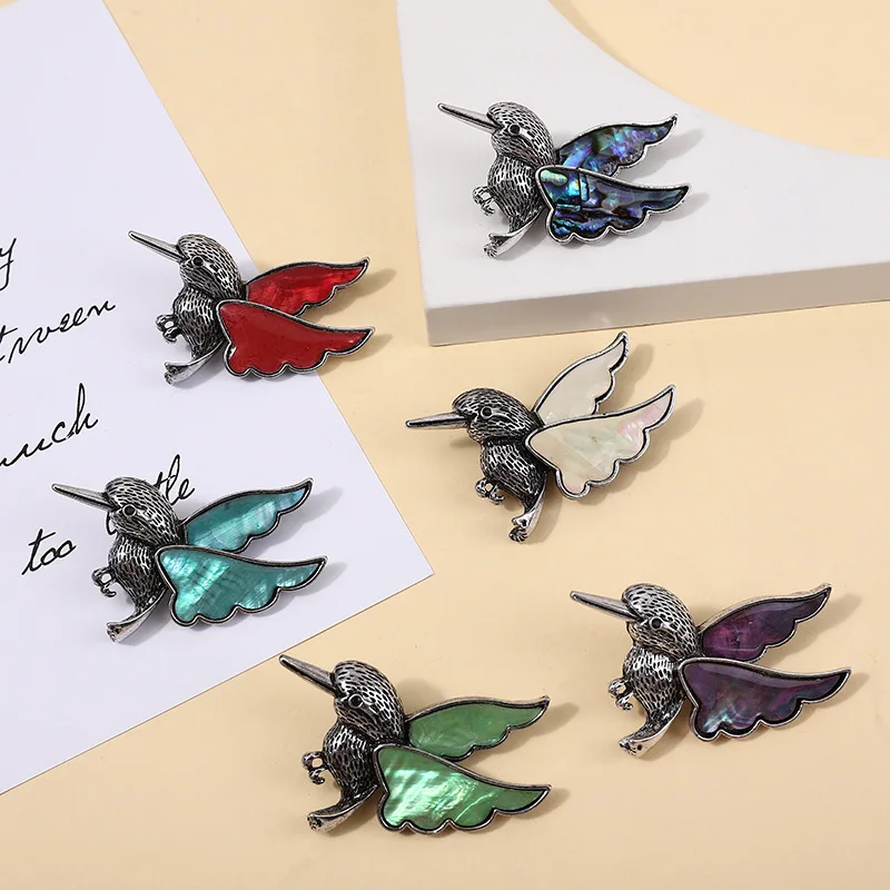 Shell Bird Multi-Color Jewelry Abalone shell inlay
