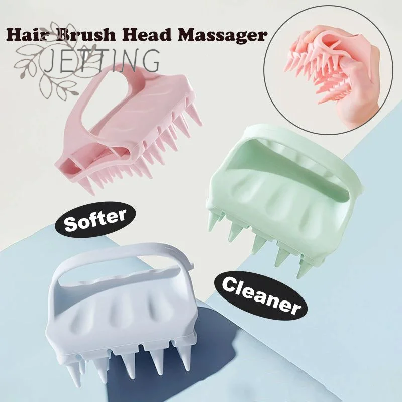 (SMTGDP11)Scalp Massager Shampoo Brush Hair Washing Scalp Brush Soft Silicone Hair Comb For Dandruff Removal Shampoo Brush