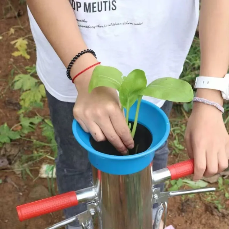 Stainless Steel Seedling Planter Tool for Garden Vegetable Transplanting